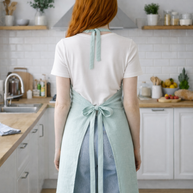 Delantal de lino natural – Delantal de cocina ligero y elegante