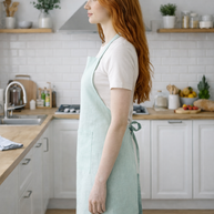 Delantal de lino natural – Delantal de cocina ligero y elegante