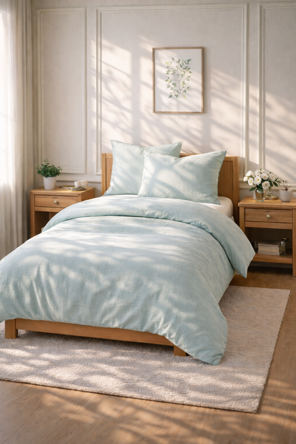 Mint Linen Bedding Set – Natural, Breathable & Elegant