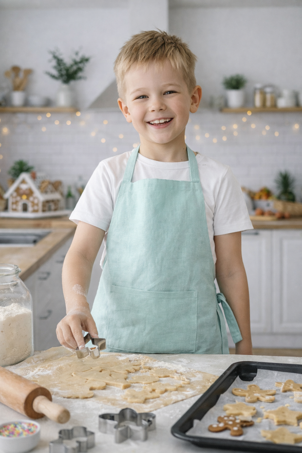 Delantal de lino natural – Delantal de cocina ligero y elegante