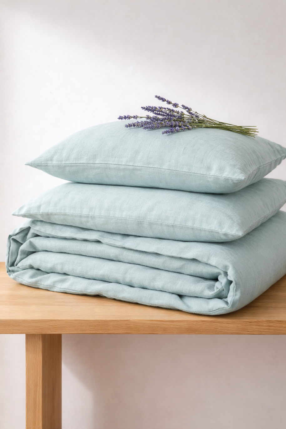 Mint Linen Bedding Set – Natural, Breathable & Elegant