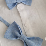 Pajarita de lino – Elegancia natural para pequeños caballeros
