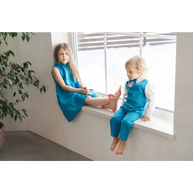 Baby Boys Linen Christening Outfit - Bright Blue - CHRISTENING TIME