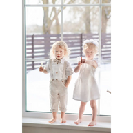 Baby Boys Linen Christening Outfit - Natural Linen - CHRISTENING TIME