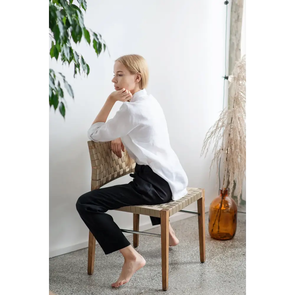 Classic with Coconuts Button-down Linen Shirt - One Size - Blouses