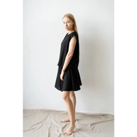 Elegant Black Linen Blouse - One Size - Blouses