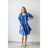 Linen Dress Bare Shoulders - One Size - Dresses