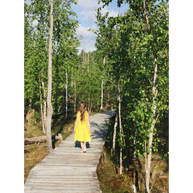 Linen Dress with Little Spots and Big Pockets - Dresses