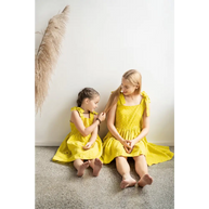 Linen Dress with Little Spots and Big Pockets - Dresses