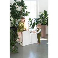 Linen Green Dress with Peter Pan Collar - Dresses