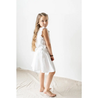 Linen Top for Girls with Ruffle Sleeves - Blouses