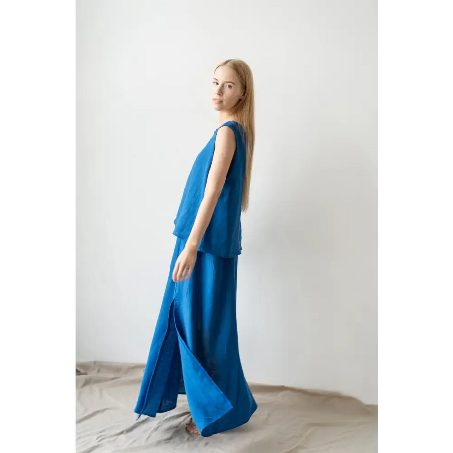 Long Pure Linen Skirt - One Size - Skirts