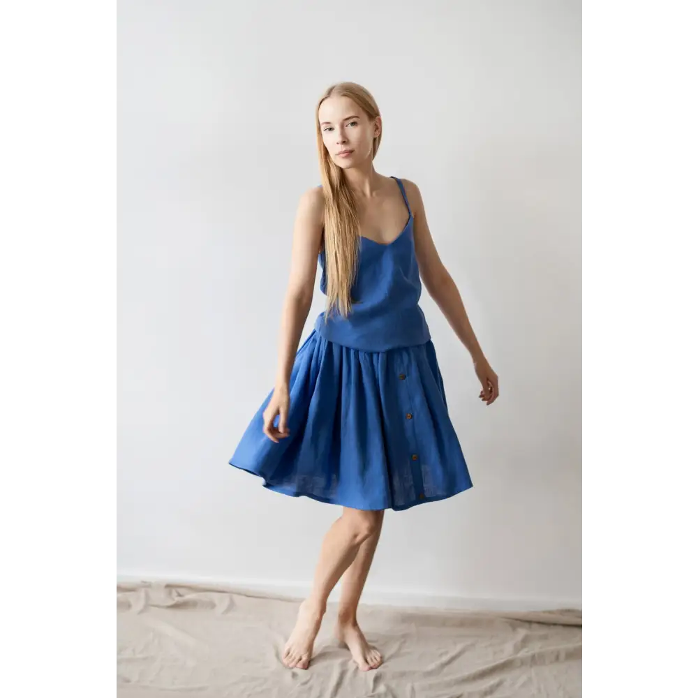 Loose and Comfortable Linen Skirt - One Size - Skirts