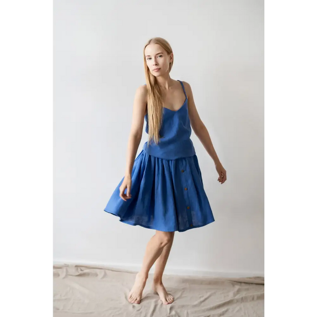 Loose and Comfortable Linen Skirt - One Size - Skirts