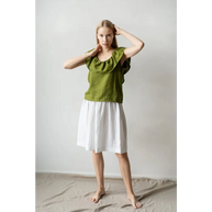 Loose and Comfortable White Linen Skirt - One Size - Skirts