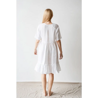 Maternity Nursing Linen Dress - One Size - Dresses
