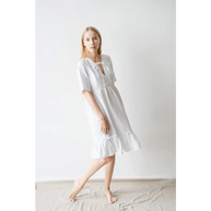 Maternity Nursing Linen Dress - One Size - Dresses
