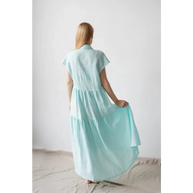 Mint Elegant Linen Dress - One Size - Dresses