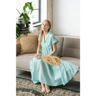 Mint Elegant Linen Dress - One Size - Dresses