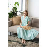 Mint Elegant Linen Dress - One Size - Dresses