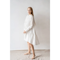 Natural Linen Maternity Shirt-dress - One Size - Dresses