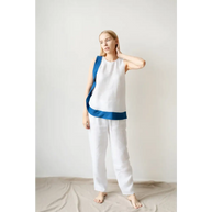 Pure Linen Pants with Pockets - One Size - Pants