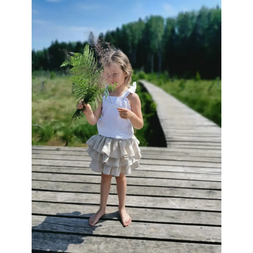 Ruffle Linen Skirt - KIDS