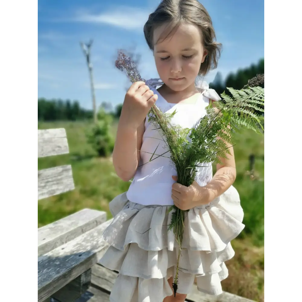 Ruffle Linen Skirt - KIDS