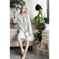 White Linen Shirt-dress for Women - One Size - Dresses