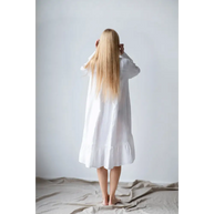 White Linen Shirt-dress for Women - One Size - Dresses
