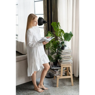 White Linen Shirt-dress for Women - One Size - Dresses
