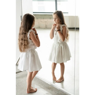 White Ruffle Linen Skirt - One Size - KIDS