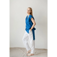 Wrap Organic Linen Top - One Size - Blouses